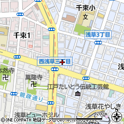 浅草 酒膳一文 本店周辺の地図