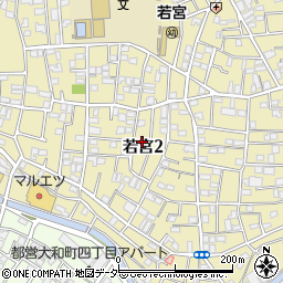 東京都中野区若宮2丁目36周辺の地図
