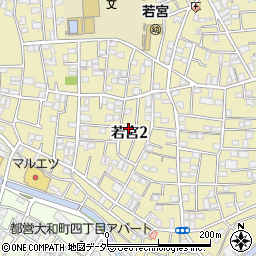 東京都中野区若宮2丁目36周辺の地図