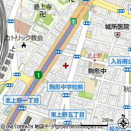 上野厨房周辺の地図