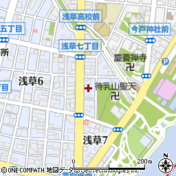 東京都台東区浅草7丁目6周辺の地図