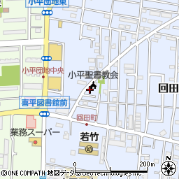 東京都小平市回田町136-9周辺の地図