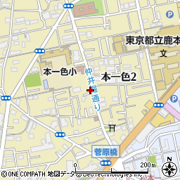 東京都江戸川区本一色2丁目4-14周辺の地図