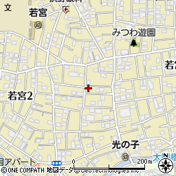 東京都中野区若宮2丁目6-10周辺の地図