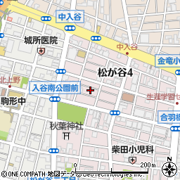 東京都台東区松が谷4丁目10-7周辺の地図