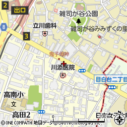 東京都豊島区高田1丁目36-25周辺の地図
