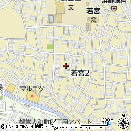 東京都中野区若宮2丁目35周辺の地図