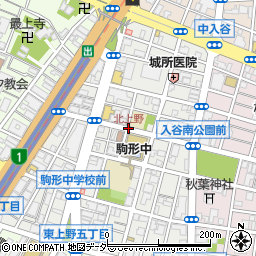 北上野周辺の地図