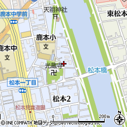 東京都江戸川区松本2丁目36-2周辺の地図