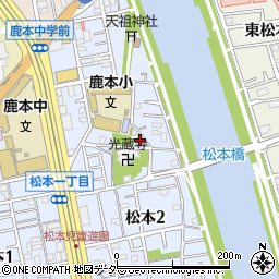 東京都江戸川区松本2丁目35-21周辺の地図