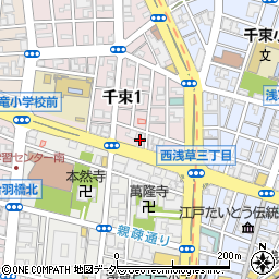 株式会社浅くさ中村屋　本社周辺の地図
