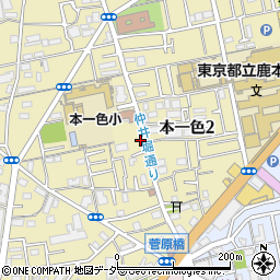 東京都江戸川区本一色2丁目4-13周辺の地図