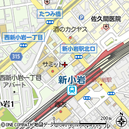 松屋新小岩北口店周辺の地図