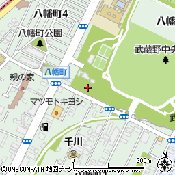武蔵野中央公園駐車場周辺の地図