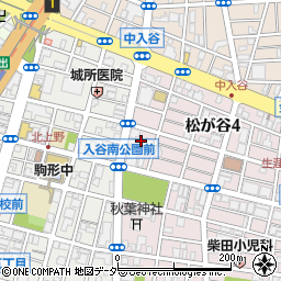 東京都台東区松が谷4丁目13-2周辺の地図