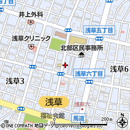 産経新聞　台東区　浅草サービスセンター周辺の地図
