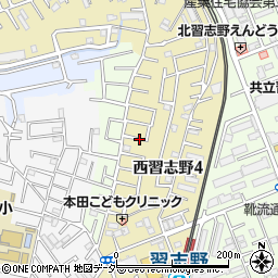 千葉県船橋市西習志野4丁目7周辺の地図