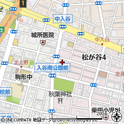 東京都台東区松が谷4丁目13周辺の地図