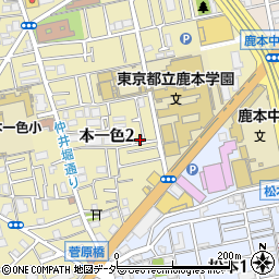 東京都江戸川区本一色2丁目17-19周辺の地図