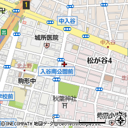 東京都台東区松が谷4丁目13-6周辺の地図