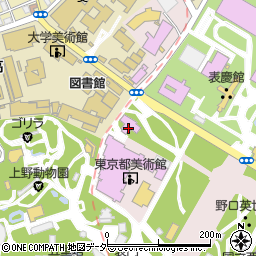 旧東京音楽学校奏楽堂周辺の地図