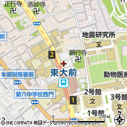 文京向丘郵便局周辺の地図