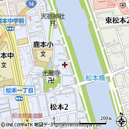 東京都江戸川区松本2丁目36-16周辺の地図