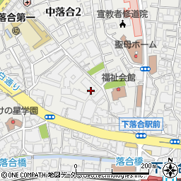東京都新宿区中落合2丁目周辺の地図