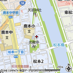 東京都江戸川区松本2丁目36-4周辺の地図