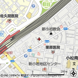 産経新聞　新小岩専売所周辺の地図