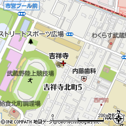 東京都武蔵野市吉祥寺北町5丁目周辺の地図