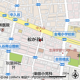 東京都台東区松が谷4丁目周辺の地図