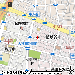 東京都台東区松が谷4丁目14-1周辺の地図