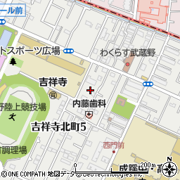 東京都武蔵野市吉祥寺北町5丁目4周辺の地図