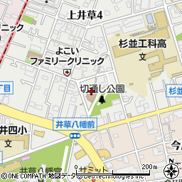 杉並区立　あけぼの作業所周辺の地図