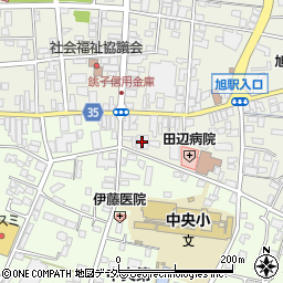 千葉銀行旭支店周辺の地図