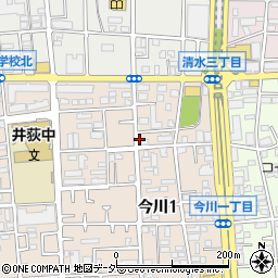 東京都杉並区今川1丁目周辺の地図