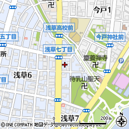 東京都台東区浅草7丁目7周辺の地図