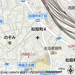 昭島松原四郵便局周辺の地図