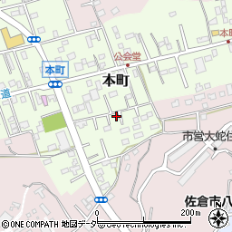 千葉県佐倉市本町116-10周辺の地図