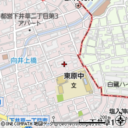 東日本建設業保証下井草社宅周辺の地図
