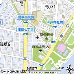 東京都台東区浅草7丁目8周辺の地図