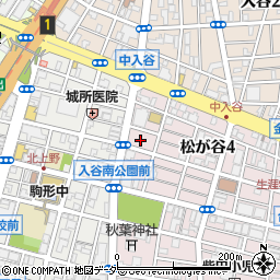 東京都台東区松が谷4丁目14周辺の地図
