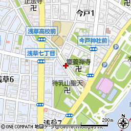 東京都台東区浅草7丁目10周辺の地図