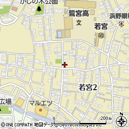 東京都中野区若宮2丁目34-4周辺の地図