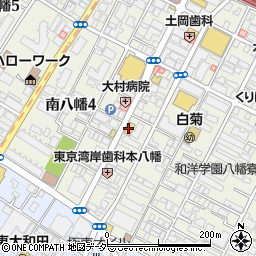 ファミリーマート本八幡駅南口店周辺の地図