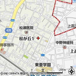 東京都中野区松が丘1丁目18周辺の地図