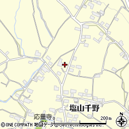 山梨県甲州市塩山千野1348-1周辺の地図