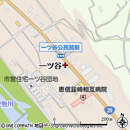 山梨県韮崎市一ツ谷104-1周辺の地図
