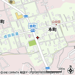 千葉県佐倉市本町80周辺の地図